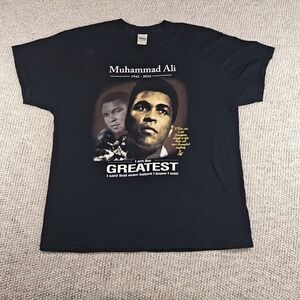 Muhammad Ali GOAT Memorial Shirt Men's XL‎ Black Graphic Tee The Greatest Boxer